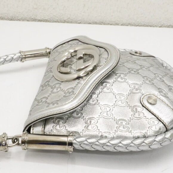 Gucci Small Signature Britt Tassel Shoulder Bag - Silver - Picture 7 of 15